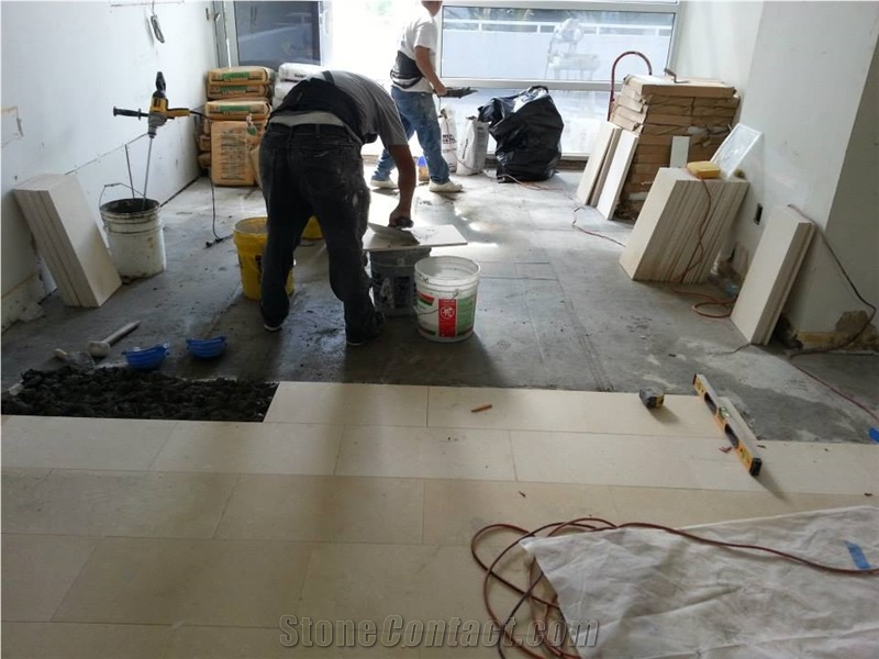 24" X 24" Coral Stone - Ostra Shellstone Installation