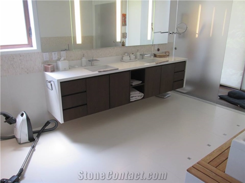 Quartz Stone Bathroom Installation
