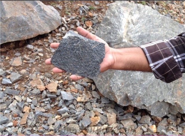 Boulder Stone, Black Granite Boulder Stone