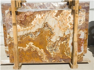 Golden Fantasy Onyx Slabs