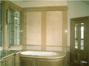 Jerusalem Stone Antique Gold Light Wall Cladding with Antique Gold Dark Columns