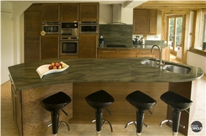 Wild West Green Granite Island Unit Worktops