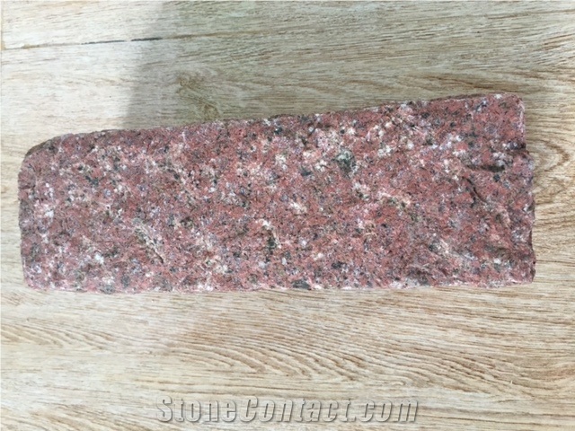 Binh Dinh Red Granite Cubes Stone