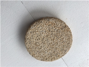 Binh Dinh Yellow Circle Granite Slabs Stone, Yellow Granite Pavers & Cube Stone
