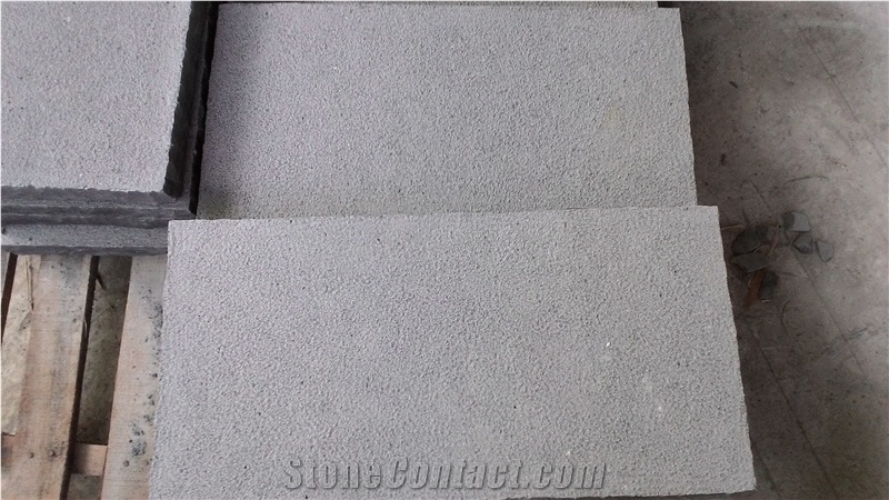 Black Basalt Bush Hammered Tiles