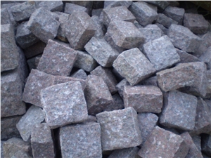 Pink Binh Dinh Granite Cube Stone & Pavers