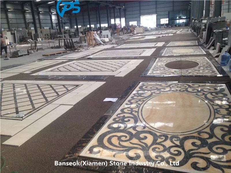 Beige Marble Tv Set Wall Tiles