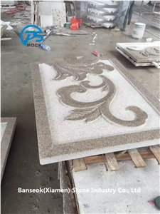Shrimp Red Granite, G681 Granite Carving Relief