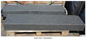 Black Pearl Granite Block Steps