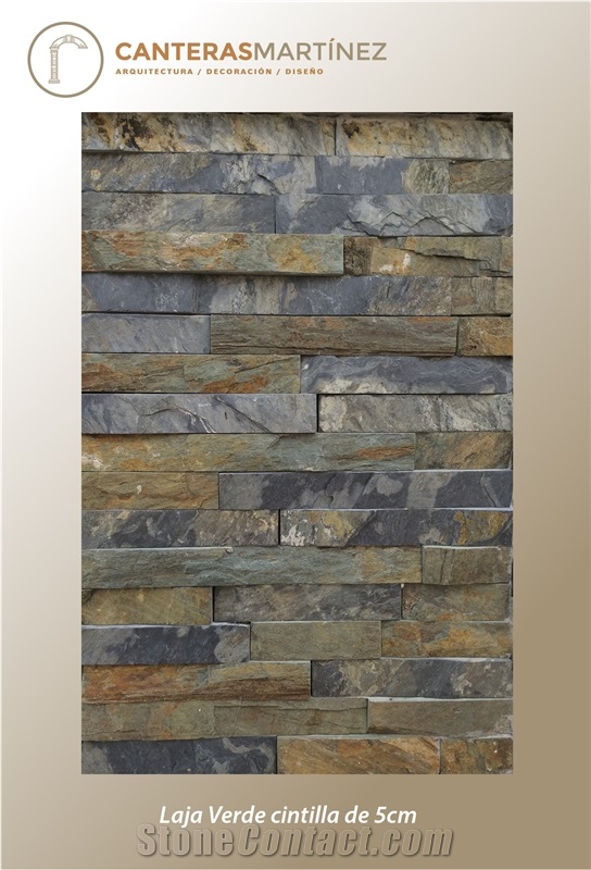 Laja Verde 5cm Green Slate Wall Cladding