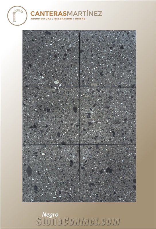 Negro Cantera Tiles, Mexico Black Cantera