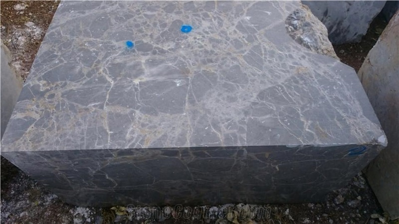Silver Caramella Marble Blocks, Anatolian Silver Marble, Grey Marble Blocks Turkey