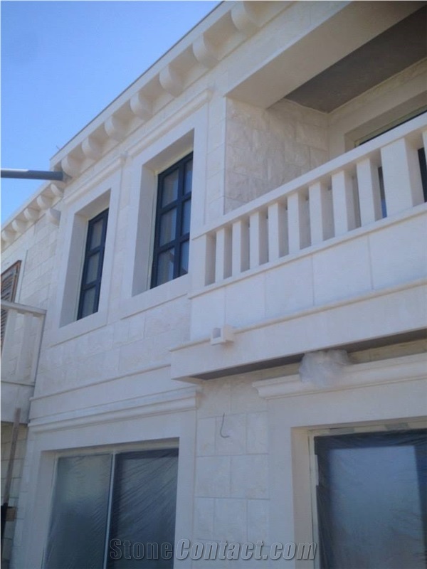 Avorio Unito Limestone Facade, Building Ornaments, Beige Limestone Walling Tiles