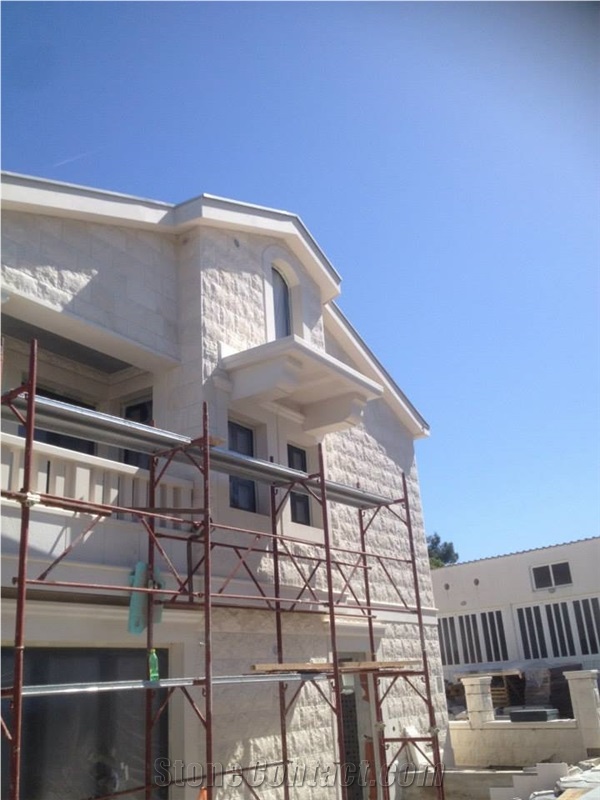 Avorio Unito Limestone Facade, Building Ornaments, Beige Limestone Walling Tiles