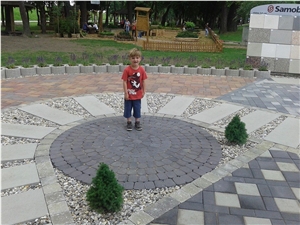 Drenovci Granite Cobble Stone, Pavement, Grey Granite Cube Stone & Pavers