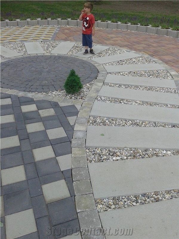 Drenovci Granite Cobble Stone, Pavement, Grey Granite Cube Stone & Pavers