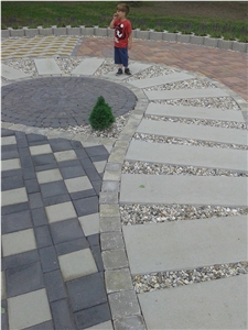 Drenovci Granite Cobble Stone, Pavement, Grey Granite Cube Stone & Pavers