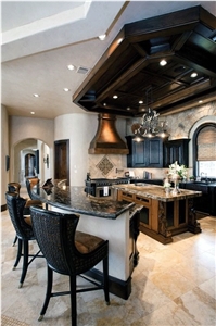 Black Cosmic Granite Kitchen Countertop