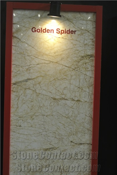 Golden Spider Marble Tiles & Slabs, Yellow Marble with Veins Slabs Turkey