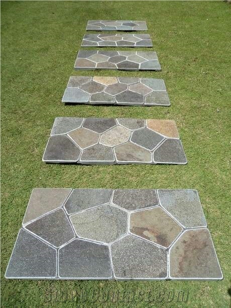 Random Set Stone, Multicolor Slate Flagstone