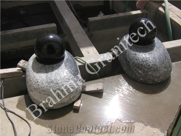 Marble Water Fountain,Rock Fountain, Rotating Granite Ball Fountain