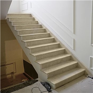 Crema Marfil Classico Marble Stairs