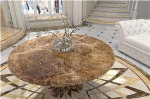 Waterjet Marble Inlay Floor Pattern