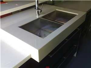 Artificial Quartz Countertop, White Quartzite Kitchen Countertops