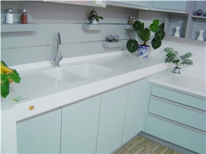 Artificial Quartz Countertop, White Quartzite Kitchen Countertops