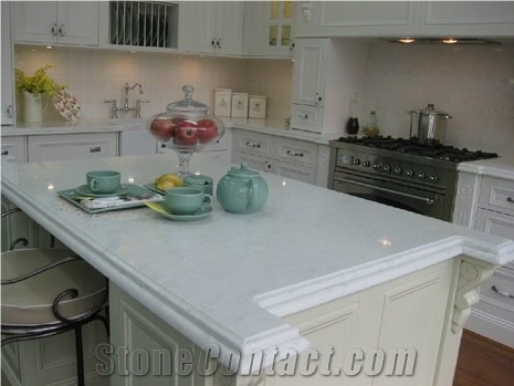 Artificial Quartz Countertop, White Quartzite Kitchen Countertops