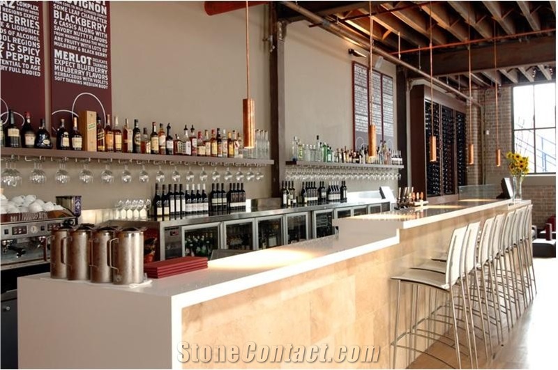 Artificial Quartz Countertop, White Quartzite Kitchen Countertops