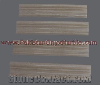 Cut to Size Verona Beige Marble Chair Rail Molding
