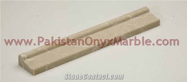 Cut to Size Verona Beige Marble Chair Rail Molding