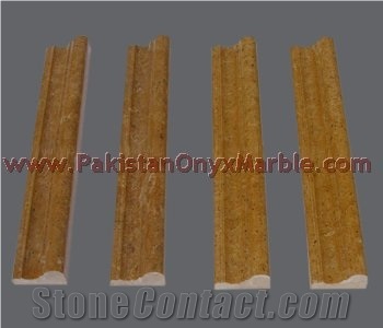 Export Quality Indus Gold (Inca Gold) Marble Chair Rail Molding