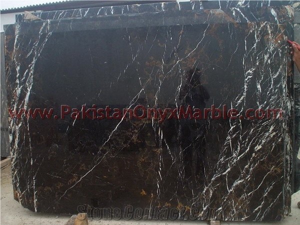 Exporter Of Black and Gold (Michaelangelo) Marble Slabs