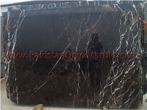 Exporter Of Black and Gold (Michaelangelo) Marble Slabs
