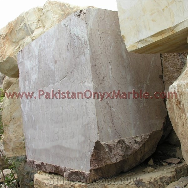 Machine Cut Marina Pink Marble Monolama Blocks