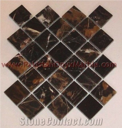 Polished Black and Gold ( Micahel Angelo ) Mosaic Tiles