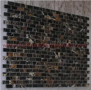 Polished Black and Gold ( Micahel Angelo ) Mosaic Tiles