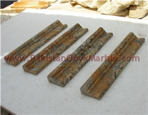 Polished Jaguar Marble Chair Rail Molding