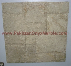 Tumbled Sahara Beige Marble Mosaic Tiles