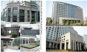 China Beige Marble Building Stones Project Walling Tiles Facades, Granite Garden Ornaments Projects for Cladding