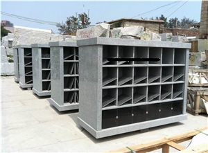 China G603 Granite Cremation Columbarium, Shanxi Black Stone Niches Urns Columbariums, Cemetery Mausoleums Crypts Design