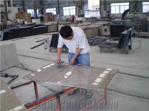 China Granite Polished Countertop, Kitchen Island Tops, Stone Vanity Top
