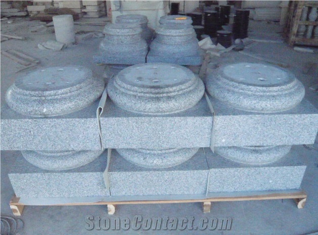 China Grey Granite Family Mausoleum, Cremation Columbarium, Cemetery Mausoleum Crypts, Mausoleum Design, G603 Grey Granite Cremation Columbarium