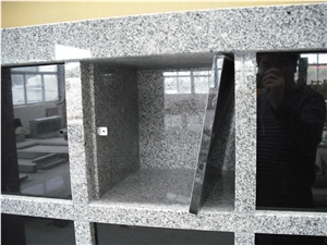 Grey Granite Stone 48 Niches Cemetery Columbarium, Cremation Columbarium,Urns, Shanxi Black Grey Granite Cremation Columbarium