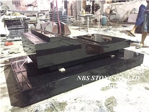 Black Galaxy Granite Tombstone, Western Style Monuments