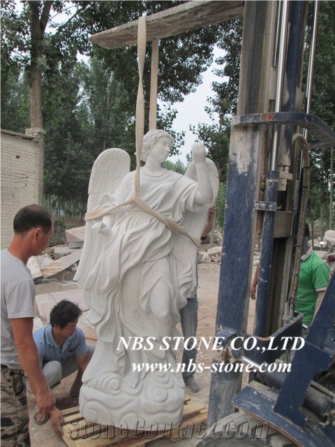 Grey Granite Human Sculpture,Angel