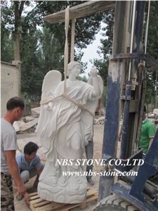 Grey Granite Human Sculpture,Angel