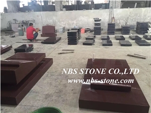 India Red Granite Tombstone